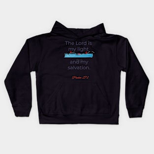 Bible on T-Shirt The Lord is my light and my salvation Kids Hoodie